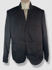 Ron Tomson Men's Black Modern Tech Hybrid Sport-Coat Jacket Size XL