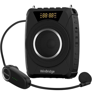 20W Bluetooth Voice Amplifier Wireless Microphone  Teachers Portable Waterproof 
