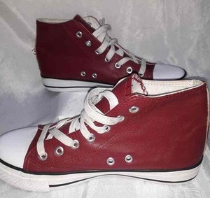 Bella Comoda Sneakers Alte Donna Uomo Scarpe Rosse Ginnastica Bordeaux 39 Shoes | eBay
