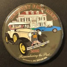 Hershey AACA Eastern Fall Meet 2008 3" Pinback Button Corvette