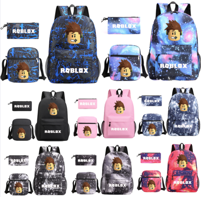 3Pcs Kids ROBLOX Backpack Rucksack School Bag+Shoulder Bag+Pencil Case Xmas Gift 3Pcs Kids ROBLOX Backpack Rucksack School Bag+Shoulder Bag+Pencil Case Xmas Gift
