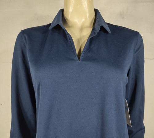 NWT Nike Golf dark blue long sleeve performance polo shirt womens Medium - Picture 2 of 10