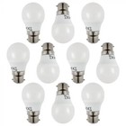 10x LED 3 Watt Golf Ball B22 Bayonet Bulb Warm White 3000K B22 Fitting 3w = 25w