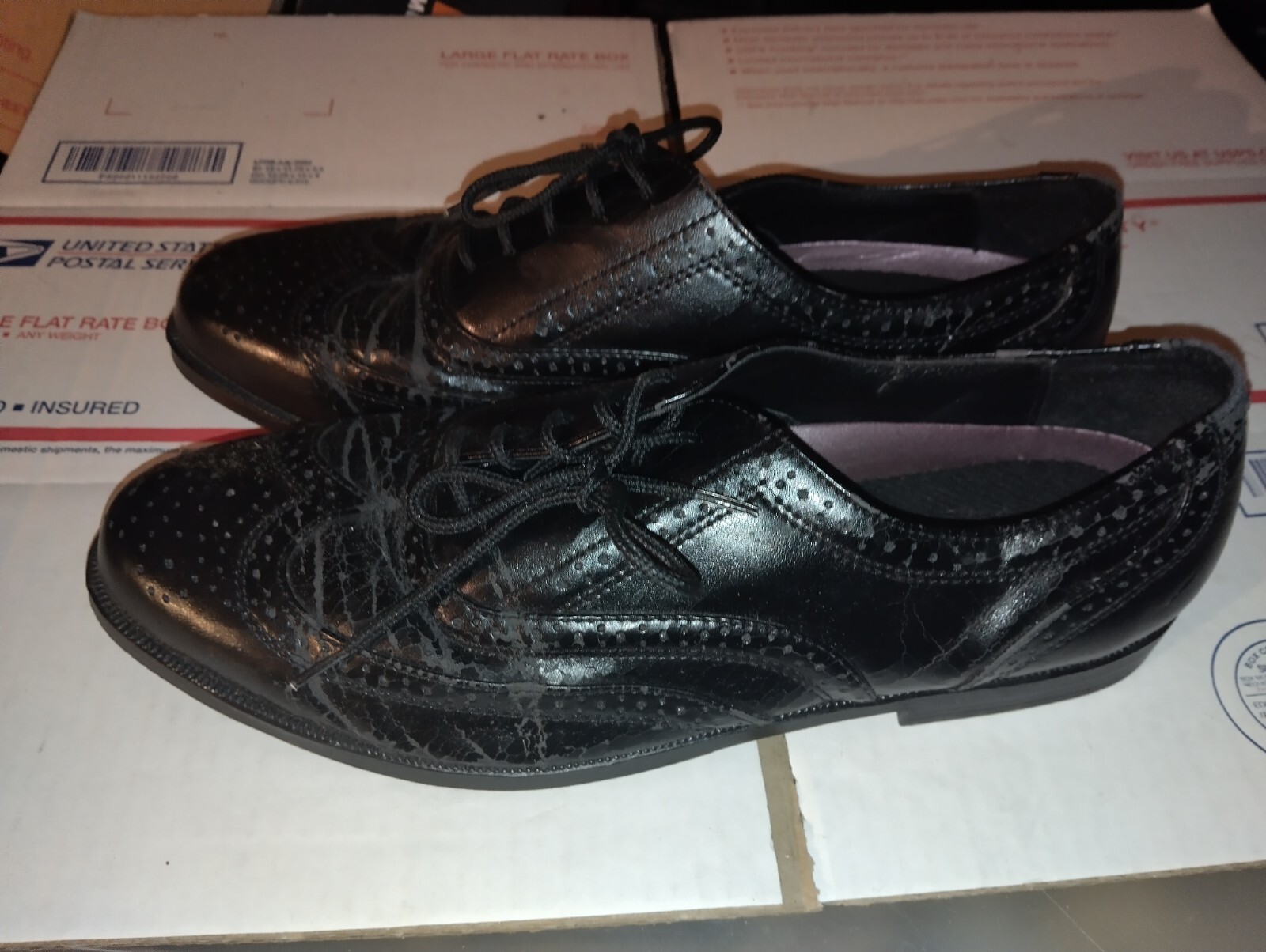 SAOLA Scarpe eleganti Cancellieri uomo 12 us Oxford nere ecopelle stringate alari