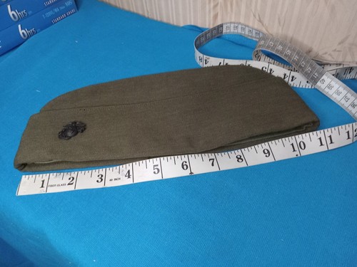Vintage Military Hat DSCP Garrison Envelope & MC Insignia Pin SZ 7 1/8 Valor - Picture 15 of 15