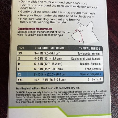 Dog Muzzle, Breathable Mesh, Good2Go,  XL 8-10.5" Nose Circum Dog Safety $15 NIB - Picture 2 of 7
