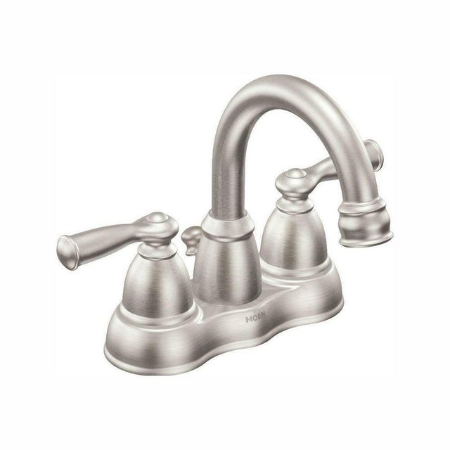 Moen Ws84913srn Two Handle High Arc Brushed Nickel Bathroom Faucet High Arc Brushed Nickel Bathroom Faucet