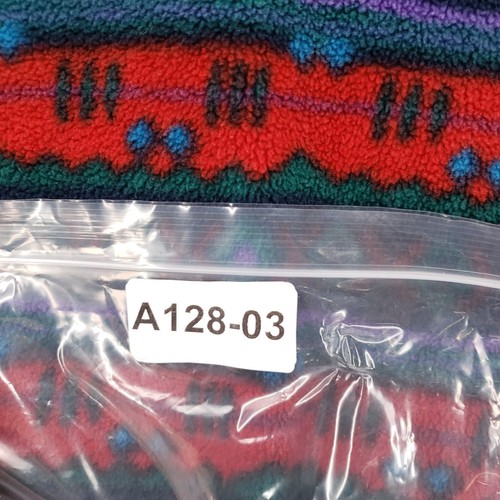 VINTAGE LL Bean Sweater Jacket Mens M Medium Red Fair Isle Fleece Full Zip 90s - Picture 9 of 9