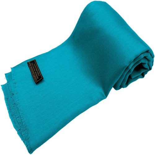 CJ Apparel Turquoise Solid Color Nepalese Fringe Shawl Seconds Wrap Pashmina NUEVO - Imagen 11 de 11