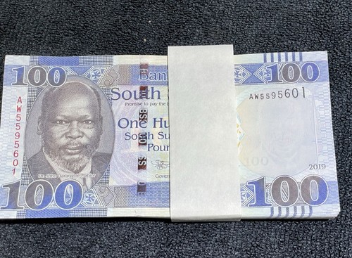 Bundle of 100 2019 South Sudan P15d 100 Pounds Banknote UNC - Picture 3 of 6