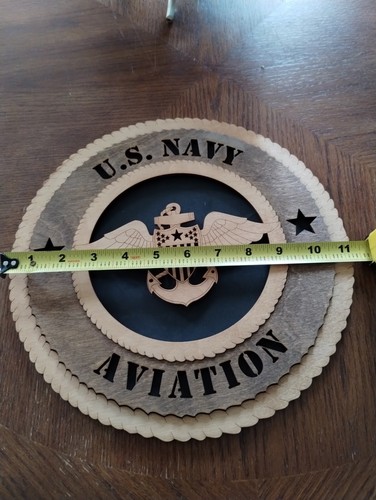Placa de homenaje de pared de madera 3D cortada con láser de aviación de la Marina de los Estados Unidos - Imagen 4 de 7
