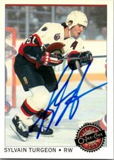 Sylvain Turgeon autographed Hockey Card (Senators) 1993 O-Pee-Chee Premier #116