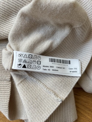 Massimo Dutti Strickjacke beige Kaschmir Wolle Größe XS Damen - Bild 5 von 6