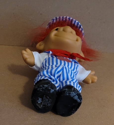 TROLL DOLL vintage RAILROAD TRAIN ENGINEER Vinyl Figure 5" RUSS TOYS - Picture 5 of 5