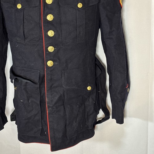 Vintage US United States Dress Blues Uniform Jacket Marine Size XS 17” Pit/Pit - Picture 6 of 22