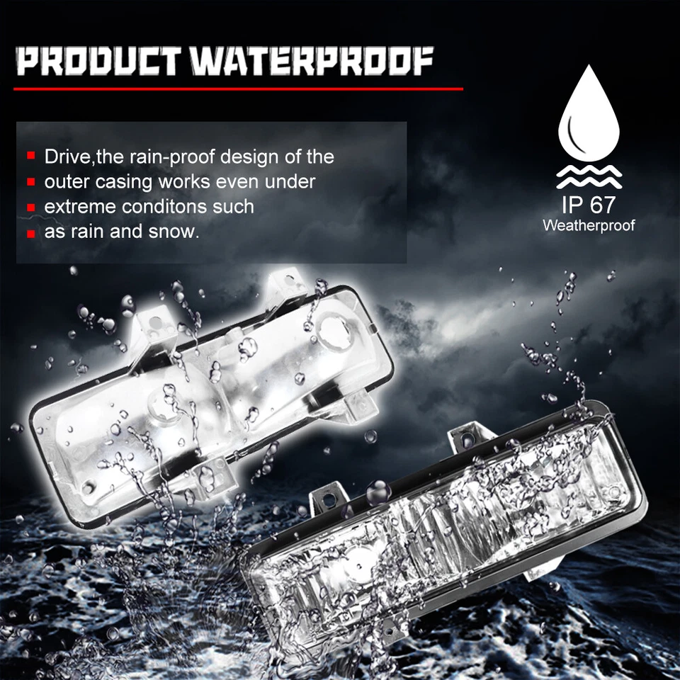 Corner Marker Signal Parking Light Pair Set for Chevy GMC Van Jimmy Pickup Truck - Image 4 of 4