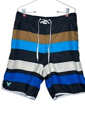 American Eagle Outfitters Men's Board Shorts Swim Trunks Drawstring Stripe Sz.30