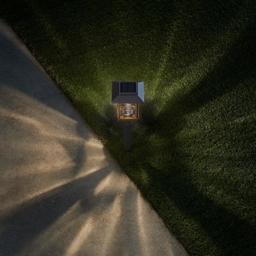 Hampton Bay Solar Path Light LED Bronze Glass Lens Outdoor Landscape Lighting - Picture 4 of 12
