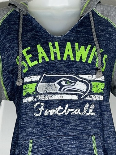 Majestic Fan Fashion Seattle Seahawk Women's Hoodie Size Medium V- Neck - Picture 3 of 12
