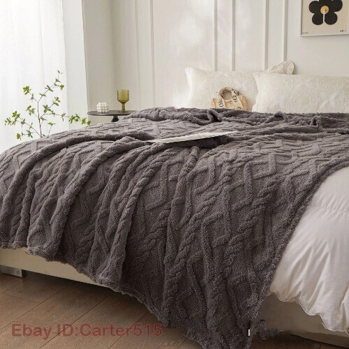 Winterdecke Home Warm Sherpa Weich Sofabezug Überwurf Fleece Dick Warm Decke - Bild 24 von 33