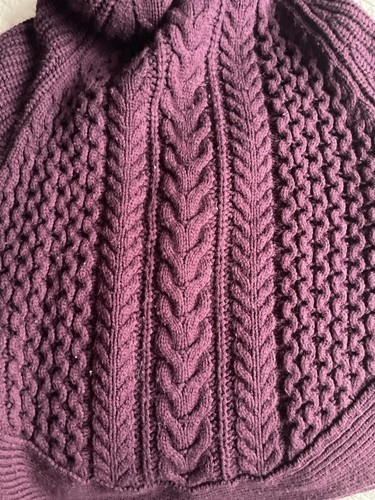 Joules Burgundy poncho cape m/l - Picture 2 of 4