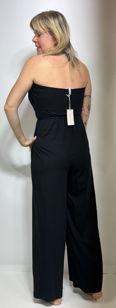 Bravissimo Pepperberry Jersey Jumpsuit Halterneck Tassell Belt Semi Fit Long
