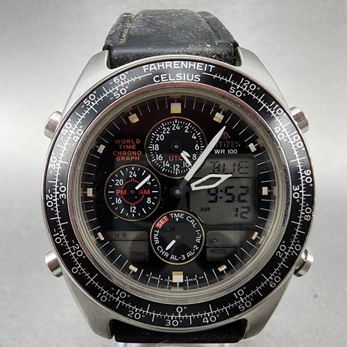 Citizen Promaster Navihawk Watch Men 41mm Black Dial Steel C300-F802290 PARTS!!! - Picture 2 of 11