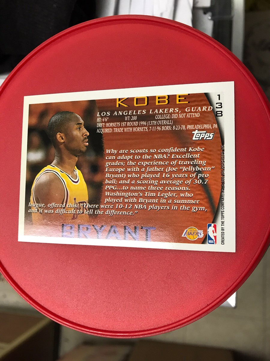 その他 NBA Kobe Bryant RC 96-97 Topps #138 Kobe Bryant 96/97 Topps Rookie #138 PSA 8 | eBay