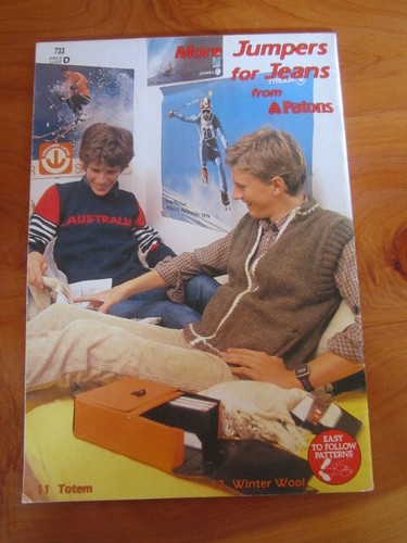 KNITTING PATTERN BOOK PATONS JUMPERS FOR JEANS NO. 733 GREAT **** MUST SEE - Picture 2 of 2