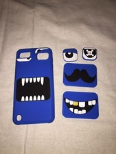 Ipod 5 silicone face case interchangeable pieces Blue monster