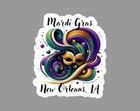 New Orleans Mardi Gras Die Cut Glossy Fridge Magnet