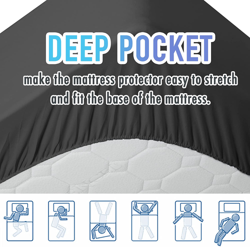 Quilted Mattress Pad Cooling Soft Bed Matress Topper Cover Fitted Deep Pocket - Picture 4 of 13