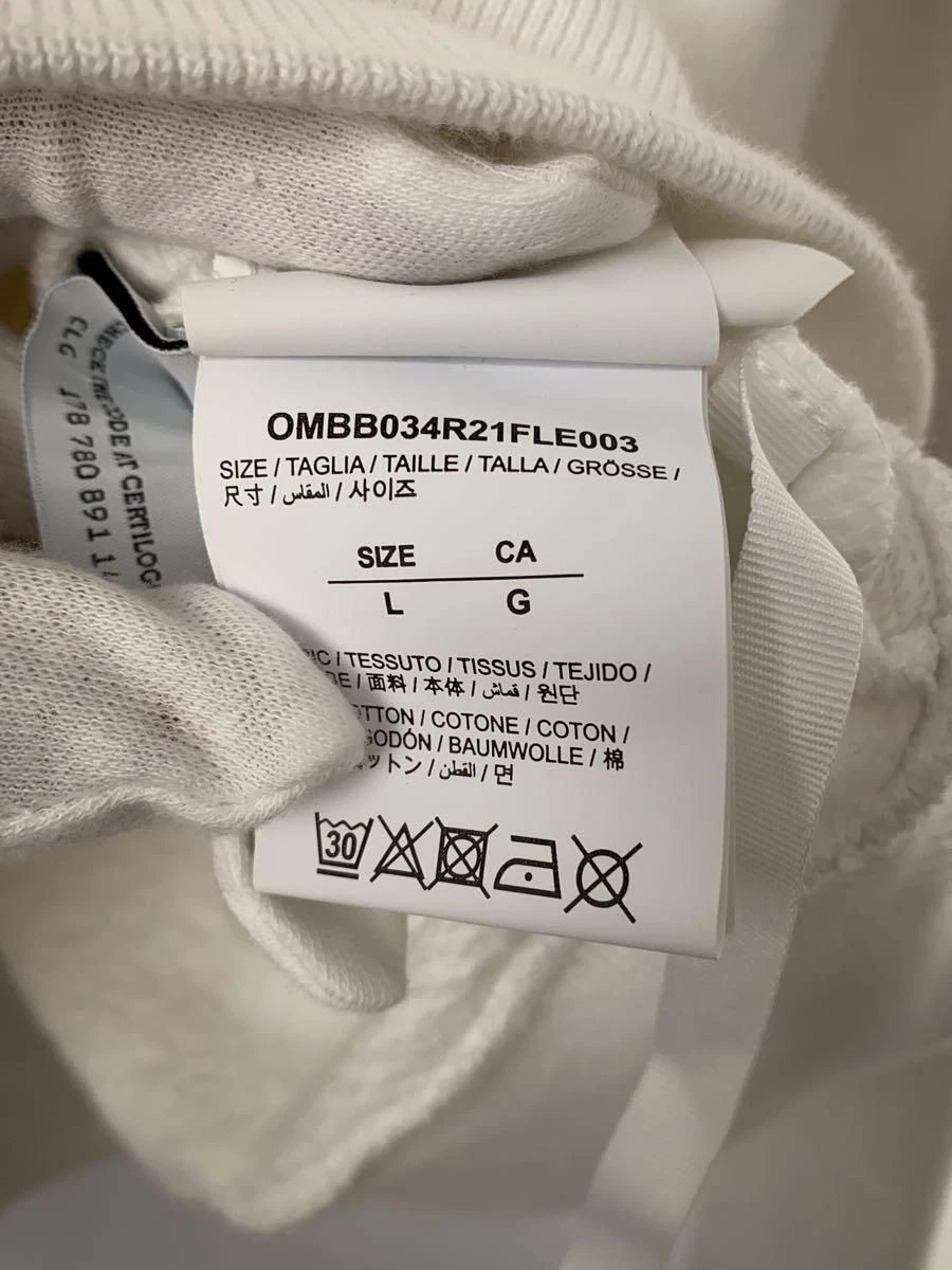 OFF WHITE Felpa con cappuccio 21ss MARKER SLIM L COTONE Bianco OMBB034R21FLE003 COLLO SPORCO