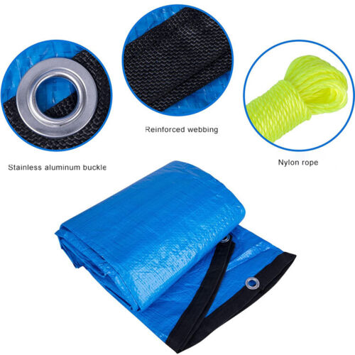 Swimming Pool Cover Cloth PE Tarpaulin Pool Rectangle Ground Dustproof Floor Mat - Picture 9 of 14