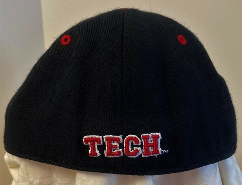 Zephyr Texas Tech Men Sz 7 1/8 Ball Cap Red Black Double T Embroidered - Picture 4 of 9