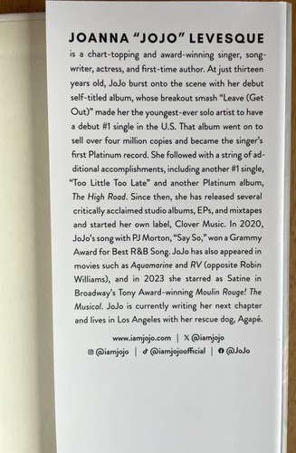 Actress, Singer Joanna JoJo Levesque Autograph Book Over The Influence A Memoir - Picture 7 of 7