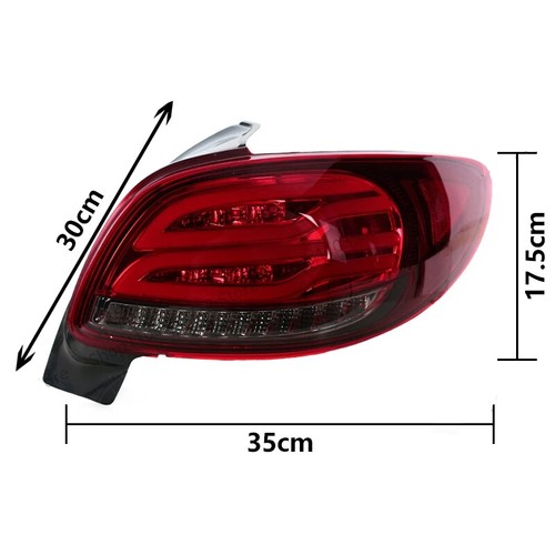 LED Tail Light Rear Brake Light Tail Lamp Red For Peugeot 206 206CC 2004-2008 - Picture 4 of 11