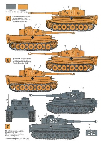 Techmod 35005 1/35 Decal for Pzkpfw VI TIGER I Early Accessories for model kit - Picture 5 of 9