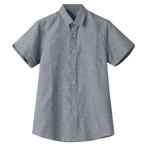 Men Cotton Linen Shirt Casual Button Down Shirts Short Sleeve Beach Summer Shirt - Picture 5 of 51