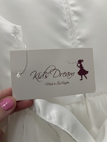Flower Girl Dress Satin And Tulle With Embellished Belt - Picture 12 of 12