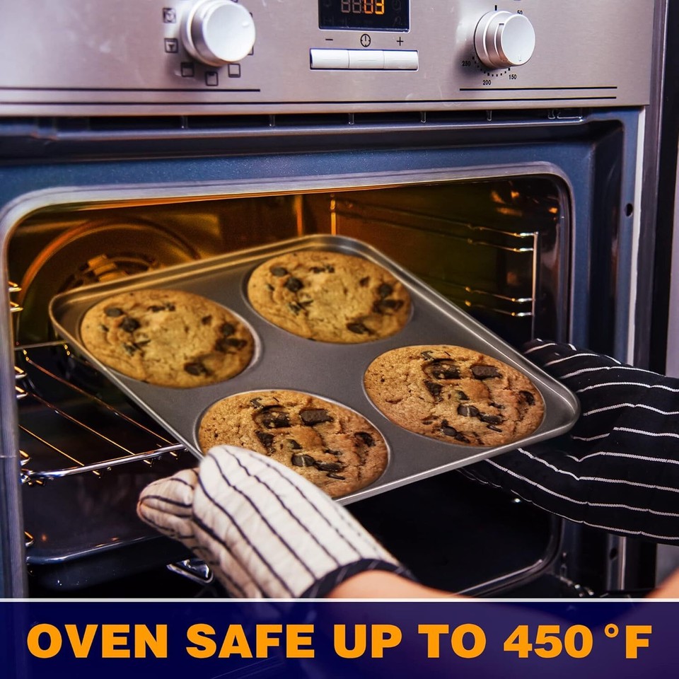 Muffin Top Pan Non Stick 4 Cavity Baking Moon Pie Whoopie