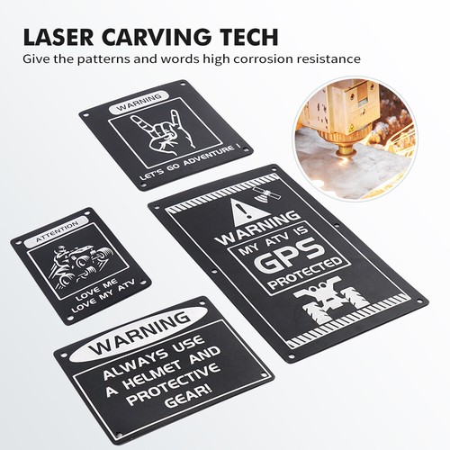 For Yamaha Raptor 700R 700 Fender Warning Tags Sticker Plates Badges 2013-2023 - Picture 4 of 8