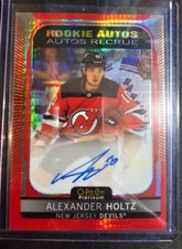 2021-22 UD O-Pee-Chee Platinum Rookie Auto Red Prism ALEXANDER HOLTZ R-AH /60 RC