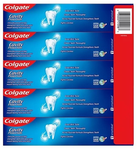 Colgate Cavity Protection Toothpaste with Fluoride, Regular Flavor (8 oz., 5 pk) - Picture 4 of 5