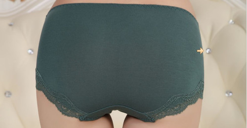 2 x Womens Natural Bamboo Lace Brief Underwear Lingerie Panty Size 6 8 10 12 - Picture 2 of 5