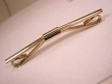 2-1/2" Smooth Face Detailed Edge Gold Tone Vintage Collar Bar L26