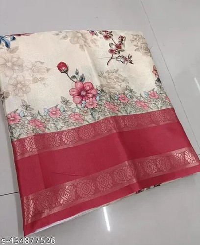 Sari estampado digital pashmina para mujer con pieza blusa para correr - Imagen 8 de 13