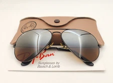 Vintage B&L Ray Ban Bausch & Lomb B15 Brown TGM Black Chrome 62mm w/Case