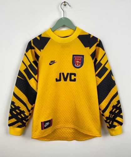 Arsenal 1995 1997 Boys Goalkeeper Football Shirt Soccer Jersey Vintage Nike Sz L