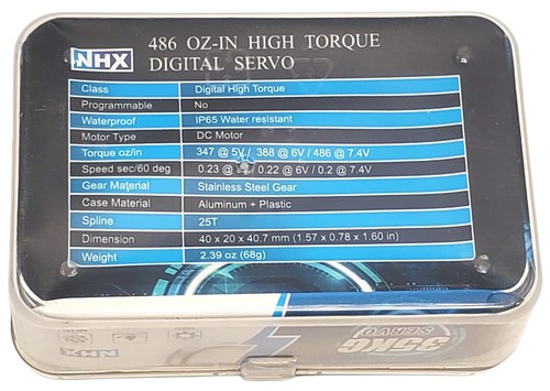 Servo digital estándar Metal Gear de alto par NHX RC 35 KG - Imagen 4 de 6